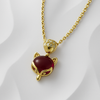 Scarlet Fox Charm Pendant Necklace