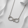 Rieave Infinity Sparkle Pendant Necklace